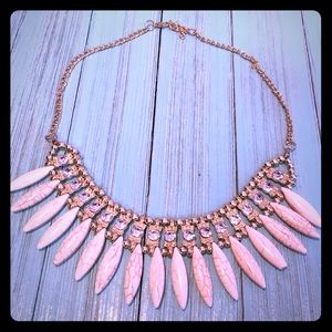 Statement necklace gold tone with beads HOT!